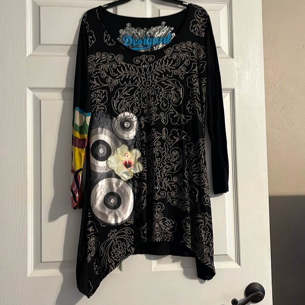 Brand- “Desigual” colorful women’s tunic.  Size XL